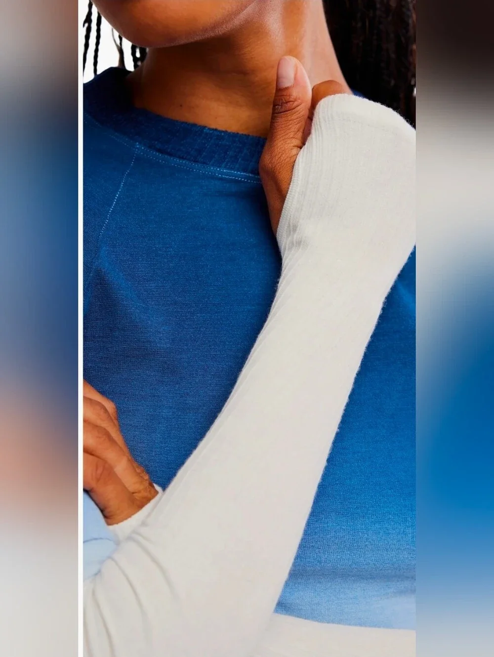 FP Movement Take Flight Ombre Base Layer In Deep Blue Combo M/L NWT - Picture 4 of 10